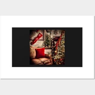 Steampunk Christmas Sofa Posters and Art